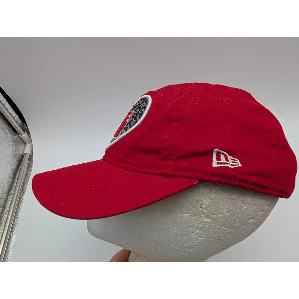 New Era 9FORTY St Louis Cardinals Youth Hat Red Heart Leopard Print Baseball Cap
